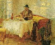 Anna Ancher frokost for jagten painting